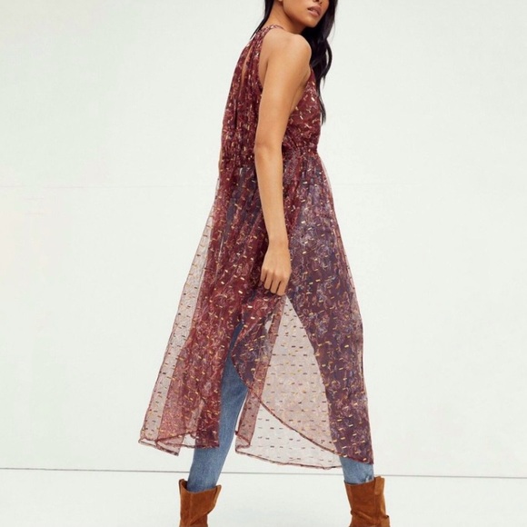 Sheer Brown Halter Top - Picture 3 of 16